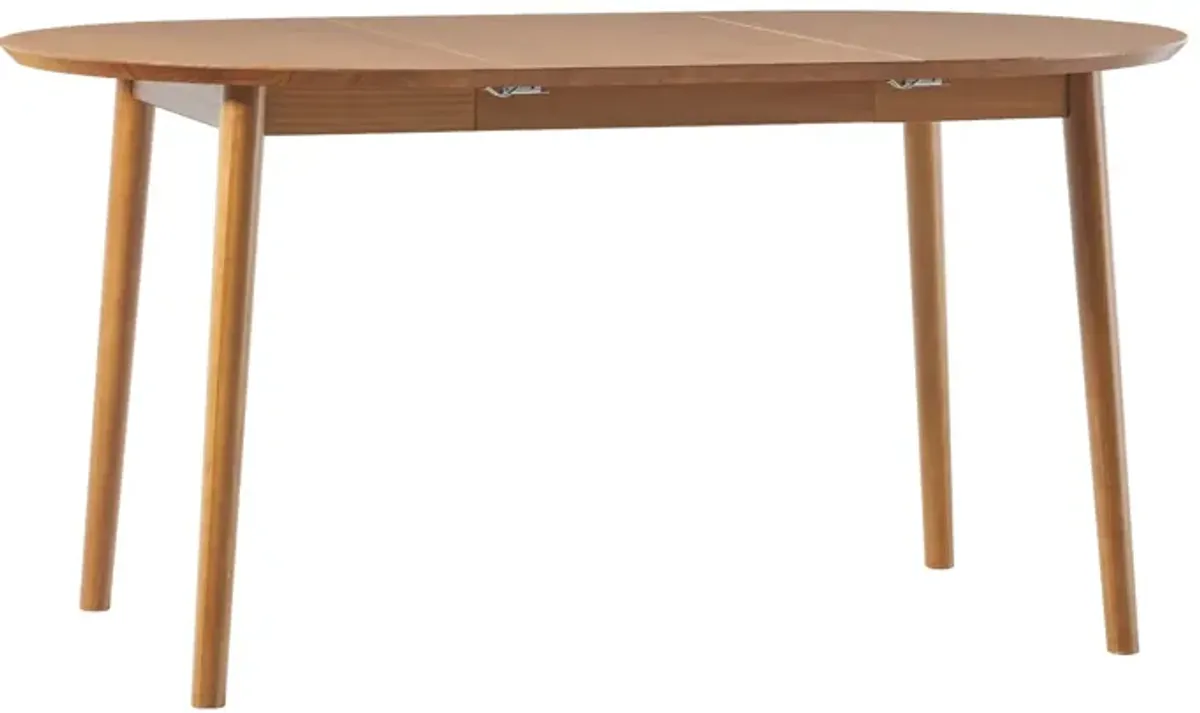 Damsel - Extension Dining Table With Removable Leaf - Caramel