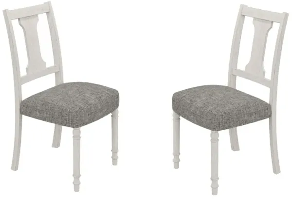 Tannen - Dining Side Chair (Set of 2) - White And Gray