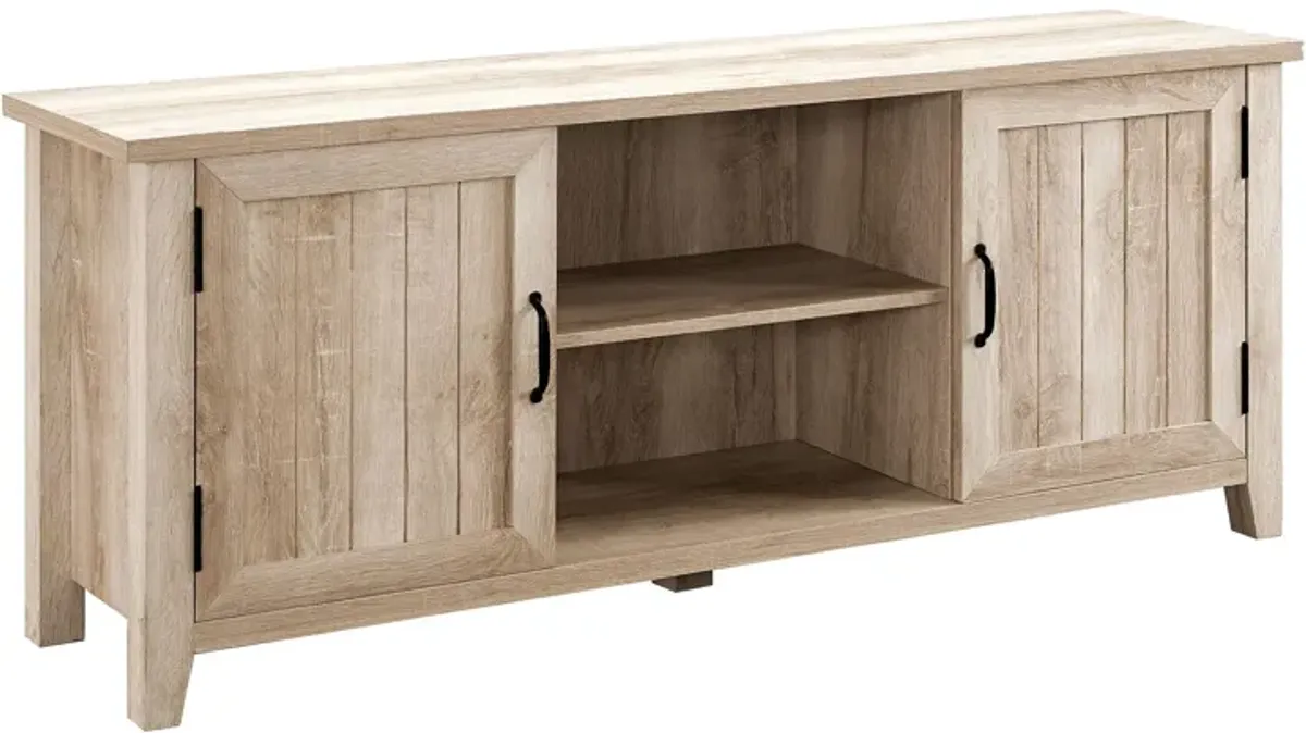 Classic Grooved Door TV Stand For Tvs Up To 65"