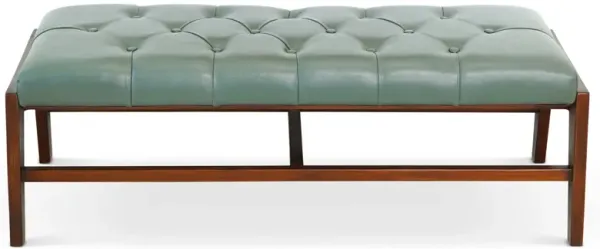 Hera - Bench With Buttons - Antique Green / Light Sage Green