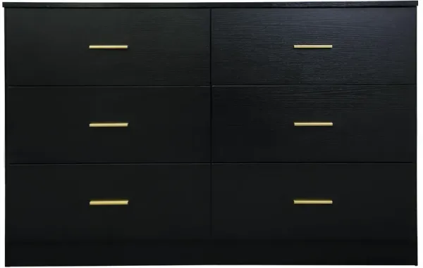 Modern 6 Drawer Dresser For Bedroom, Ample Storage Wide Chest Of Drawers, Sturdy & Safe