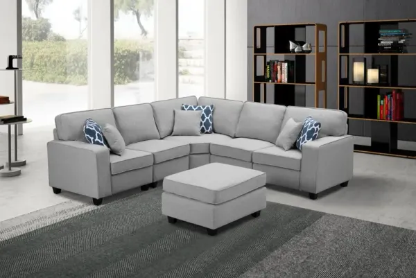 Sonoma - 6 Piece Modular L-Shape Sectional Sofa With Ottoman