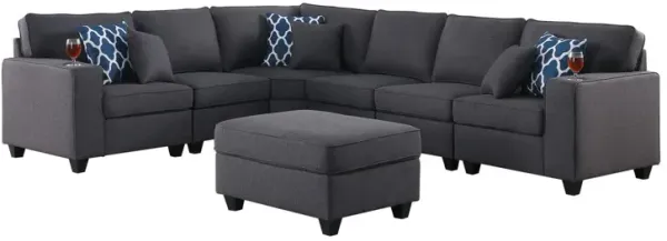 Cooper - Sectional Sofa With Ottomans And Cupholder