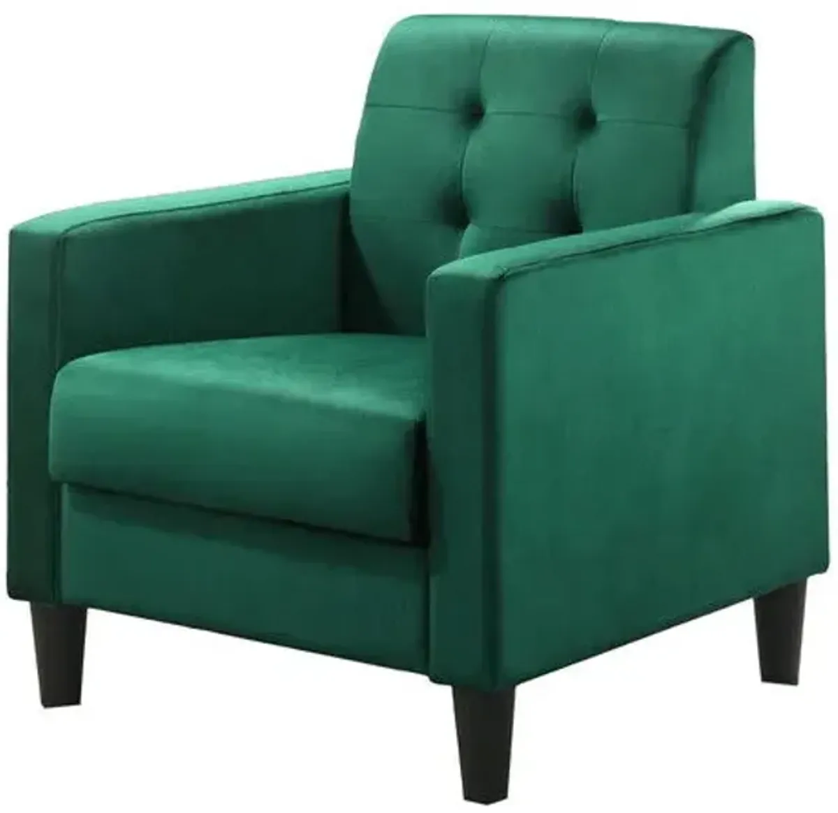 Hale - Velvet Accent Armchair With Tufting