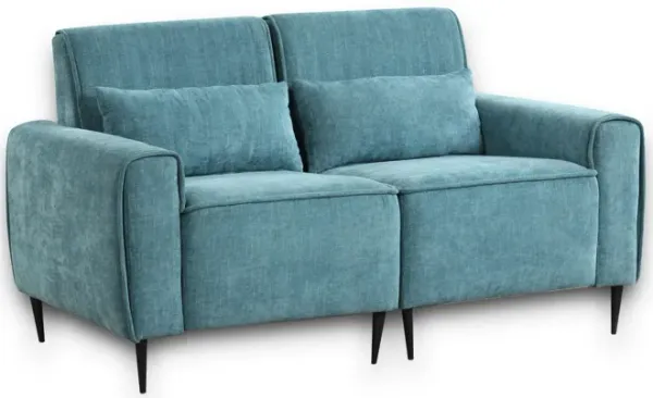 Valentina - Chenille Loveseat With Metal Legs And Throw Pillows