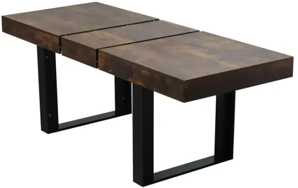 Extendable Dining Room Table For 6 8 10, Modern Farmhouse Wooden Kitchen Expanding Table, Long Large Expandable Dining Room Conference Table - Deep Rustic Brown