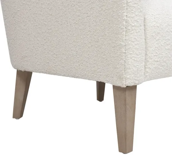 Nimbus - Curved Accent Chair - Ivory White
