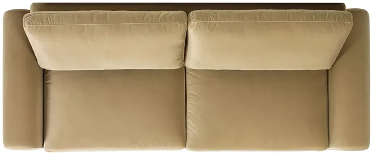Mason - Arched Arm Sofa - Camel Brown Beige