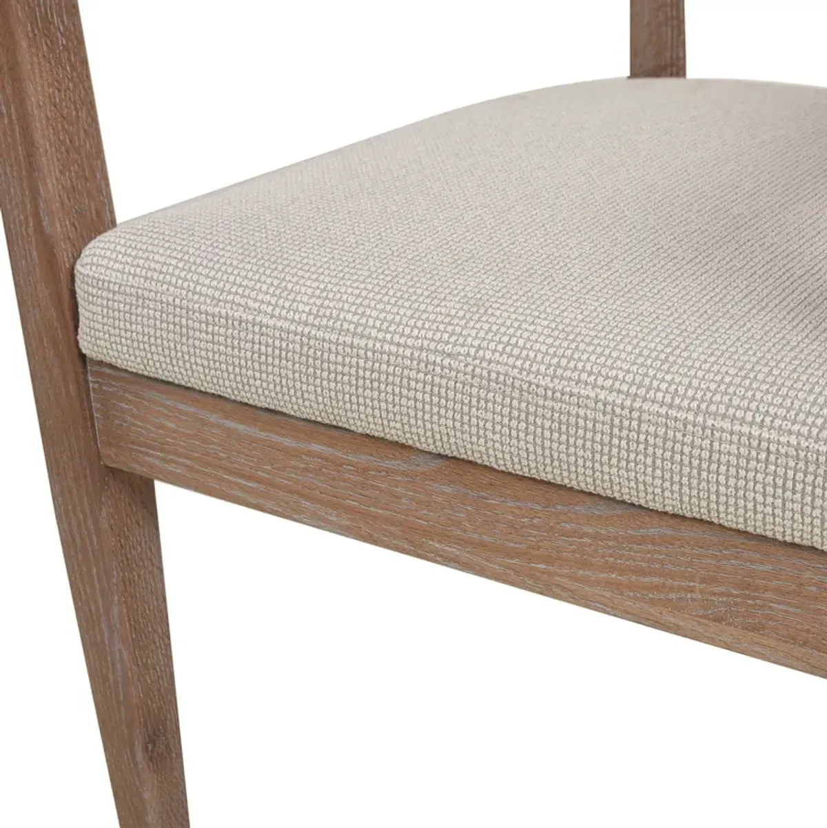 Americana - Mid-Century Modern Cane Back Dining Chair Textured Weave - Taupe Beige