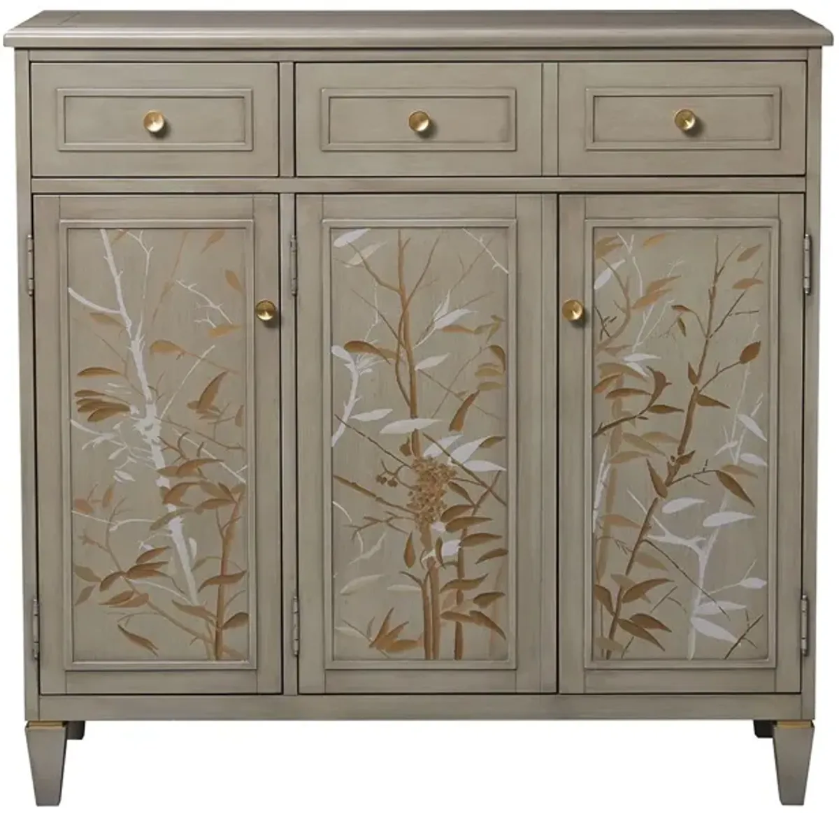 Dauphin - Handpainted Entryway Storage Cabinet - Gray Cashmere