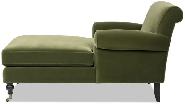 Alana Lawson - Chaise Lounge Chair - Olive Green
