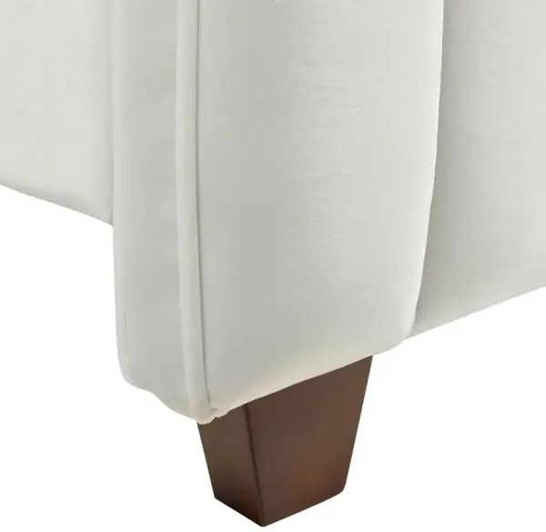 Addison - King Tufted Panel Bed Frame - Cloud White