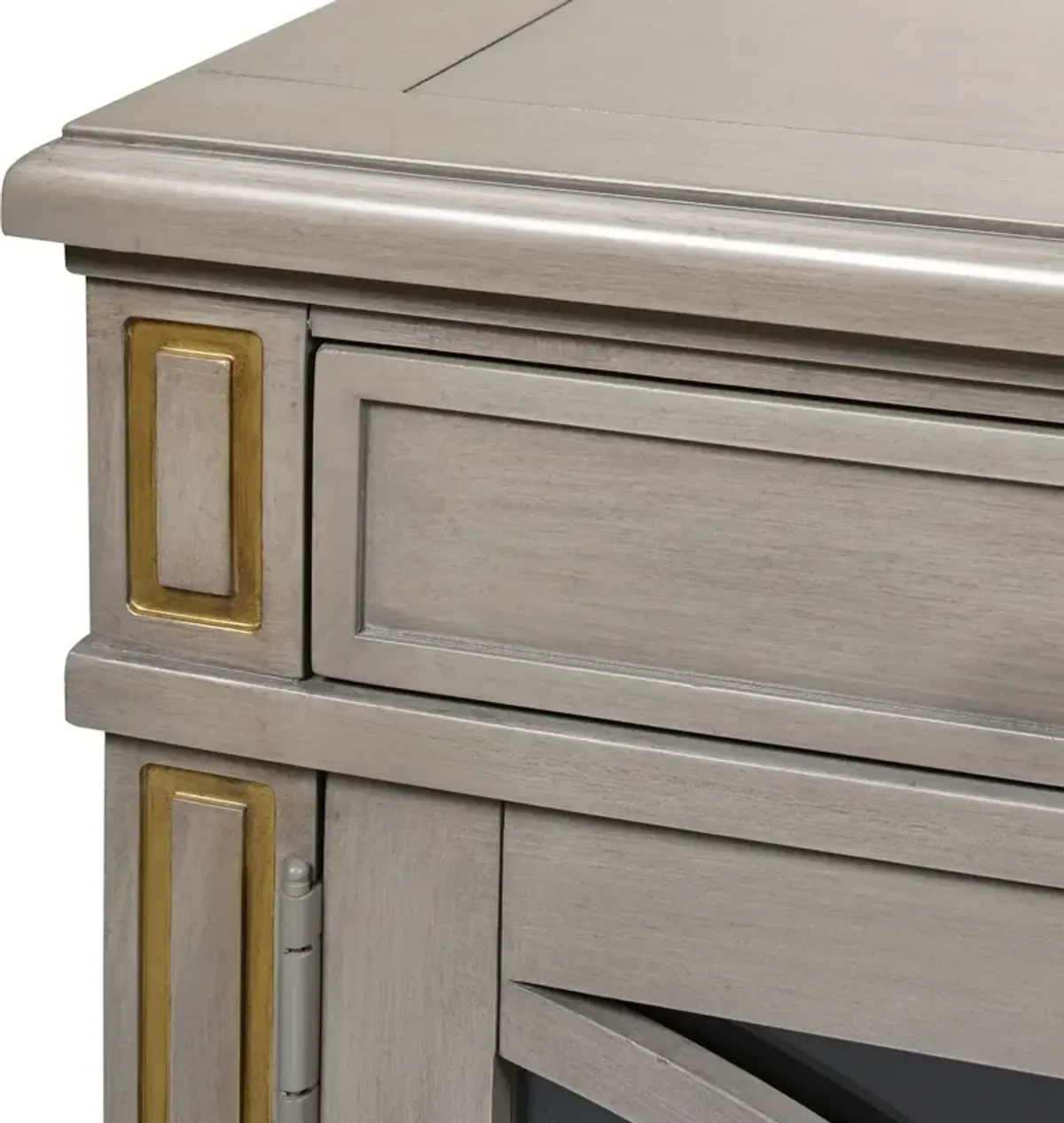 Dauphin - TV Stand Storage Display Console Table - Gray Cashmere