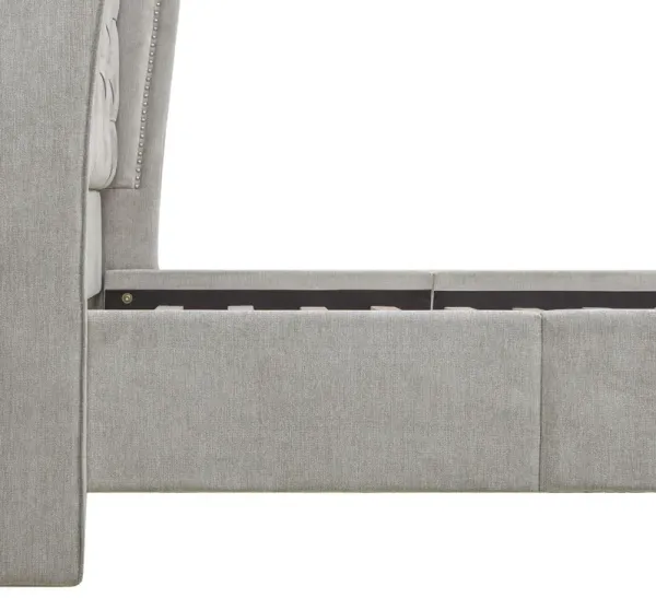 Fontana - Handcrafted Wingback Upholstered Platform Bed Frame