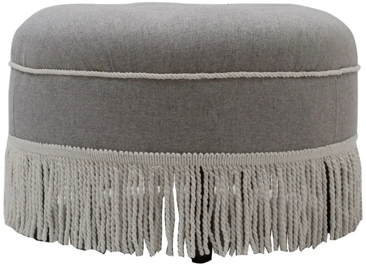 Yolanda - Round Upholstered Accent Ottoman