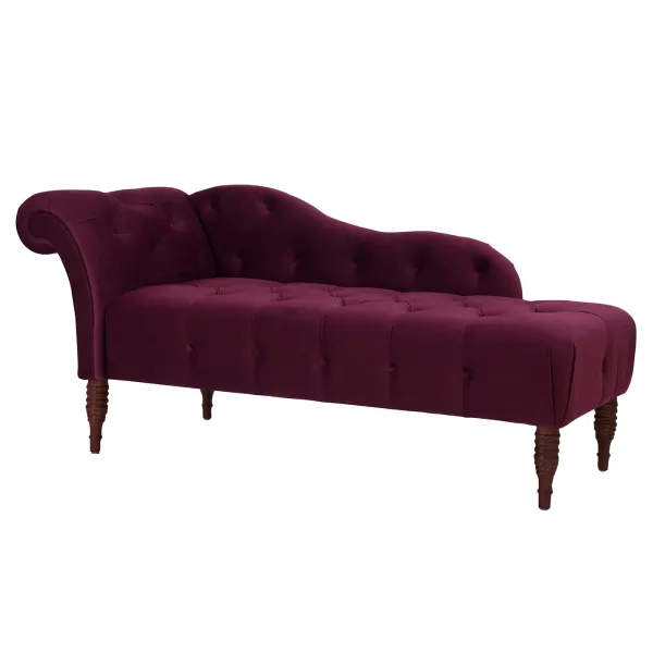 Samuel - Tufted Roll Arm Chaise Lounge
