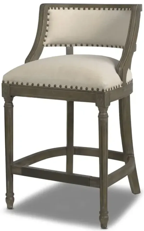 Paris - Farmhouse Counter Height Bar Stool With Backrest