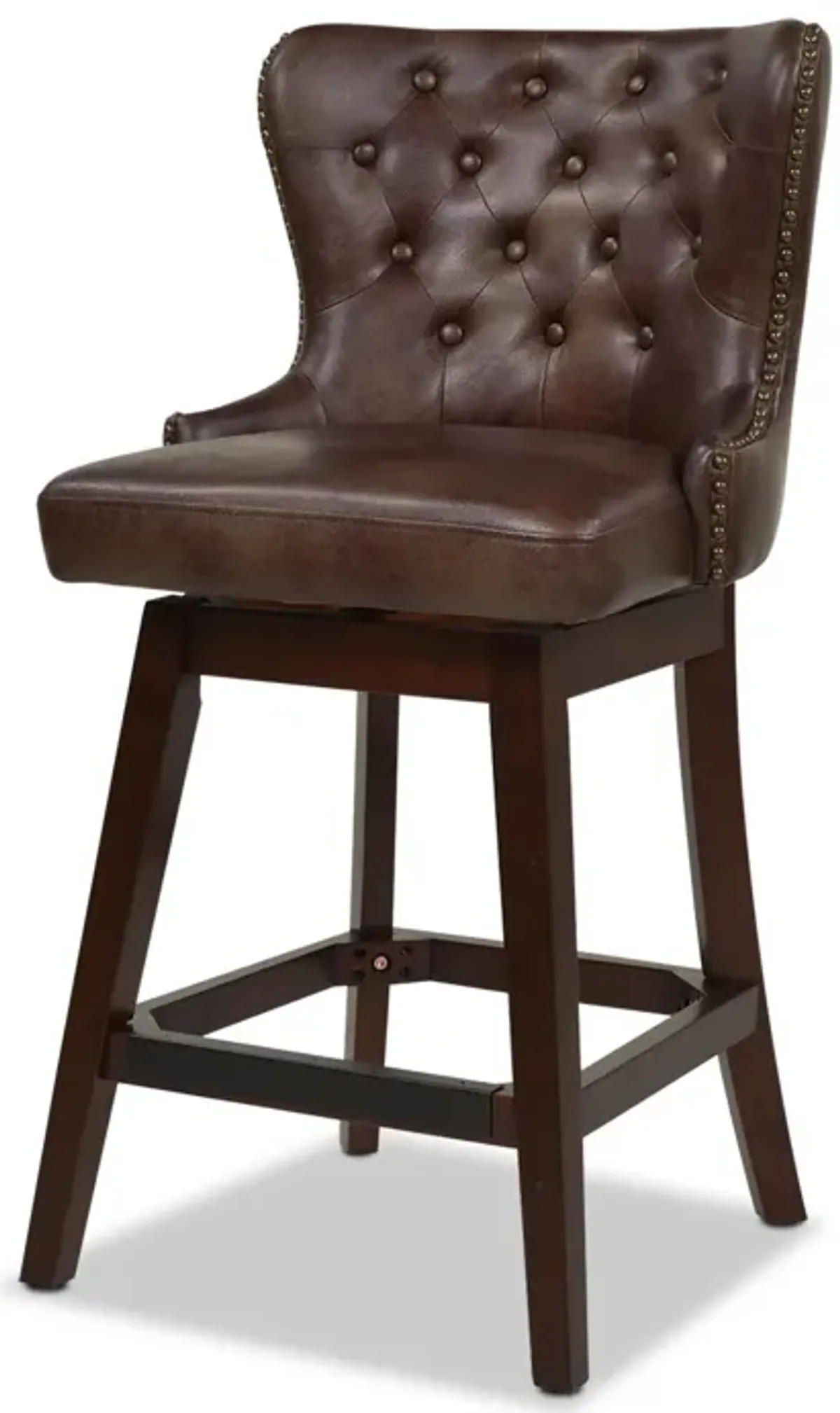 Holmes - Tufted High Back 360 Swivel Counter Height Barstool