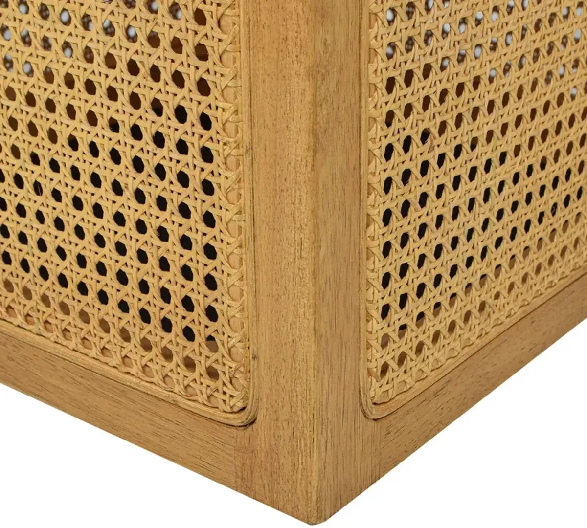 Nina - Elegant Design Cane Webbing Cube Ottoman
