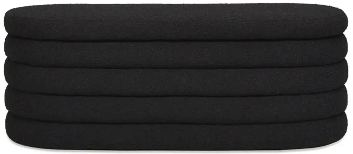 Fuji - Upholstered Oval Storage Bench