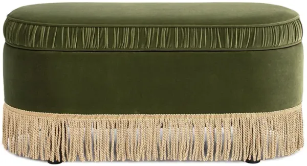 Serena - Contemporary Design Oval Storage Bench Ottoman