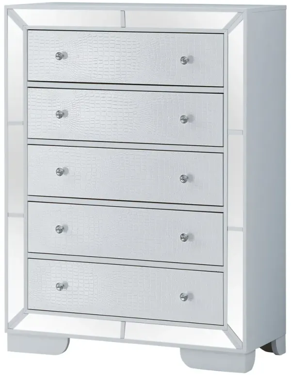 Sleek Contemporary Storage Chest - White