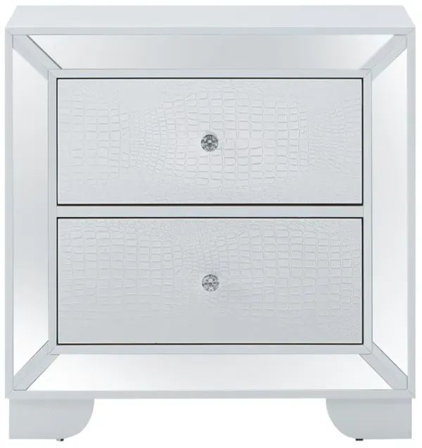 Nightstand Contemporary - Silver Champagne