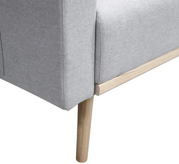 Easton - Linen Fabric Sofa With USB Charging Ports Pockets And Pillows