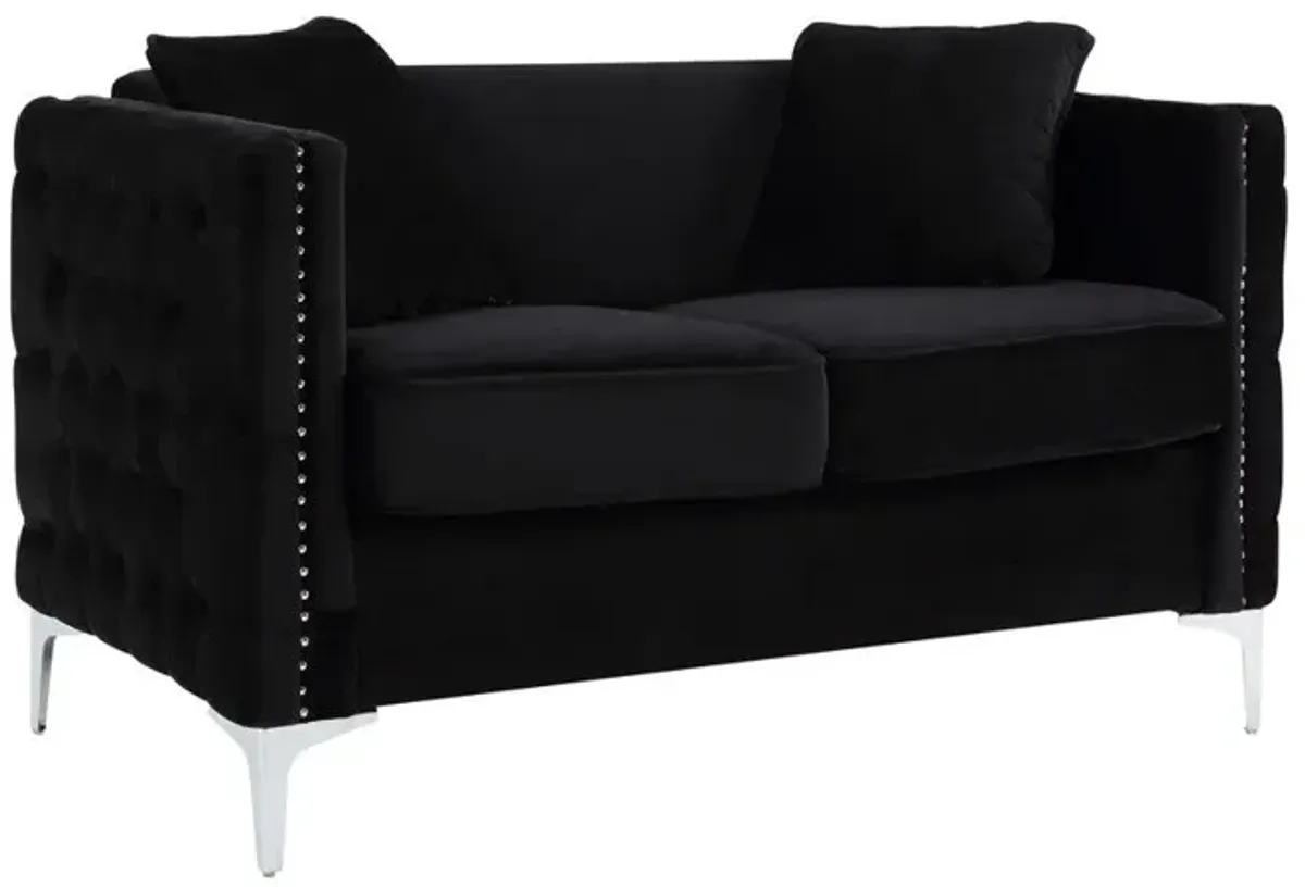 Bayberry - Velvet Loveseat With 2 Pillows