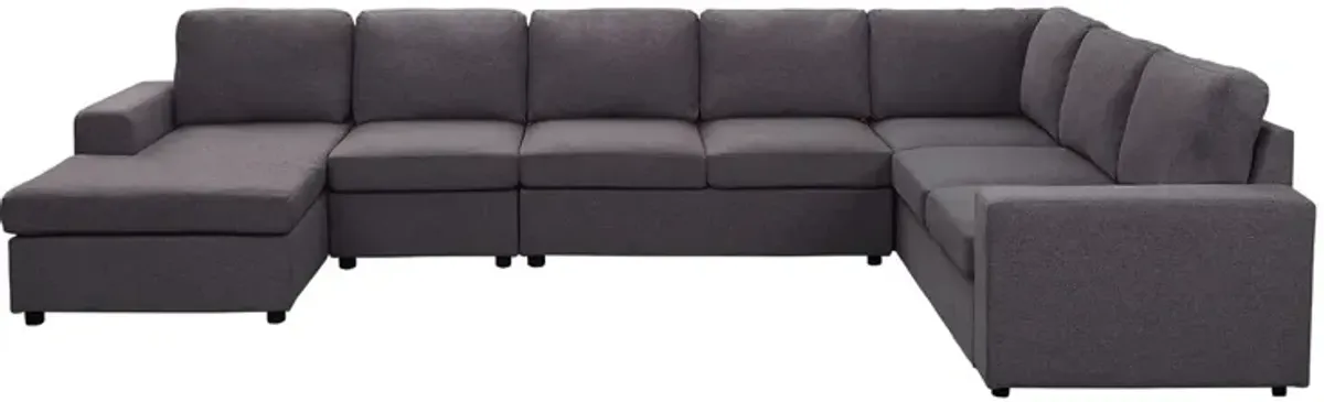 Tifton - Linen 7 Seat Reversible Modular Sectional Sofa Chaise