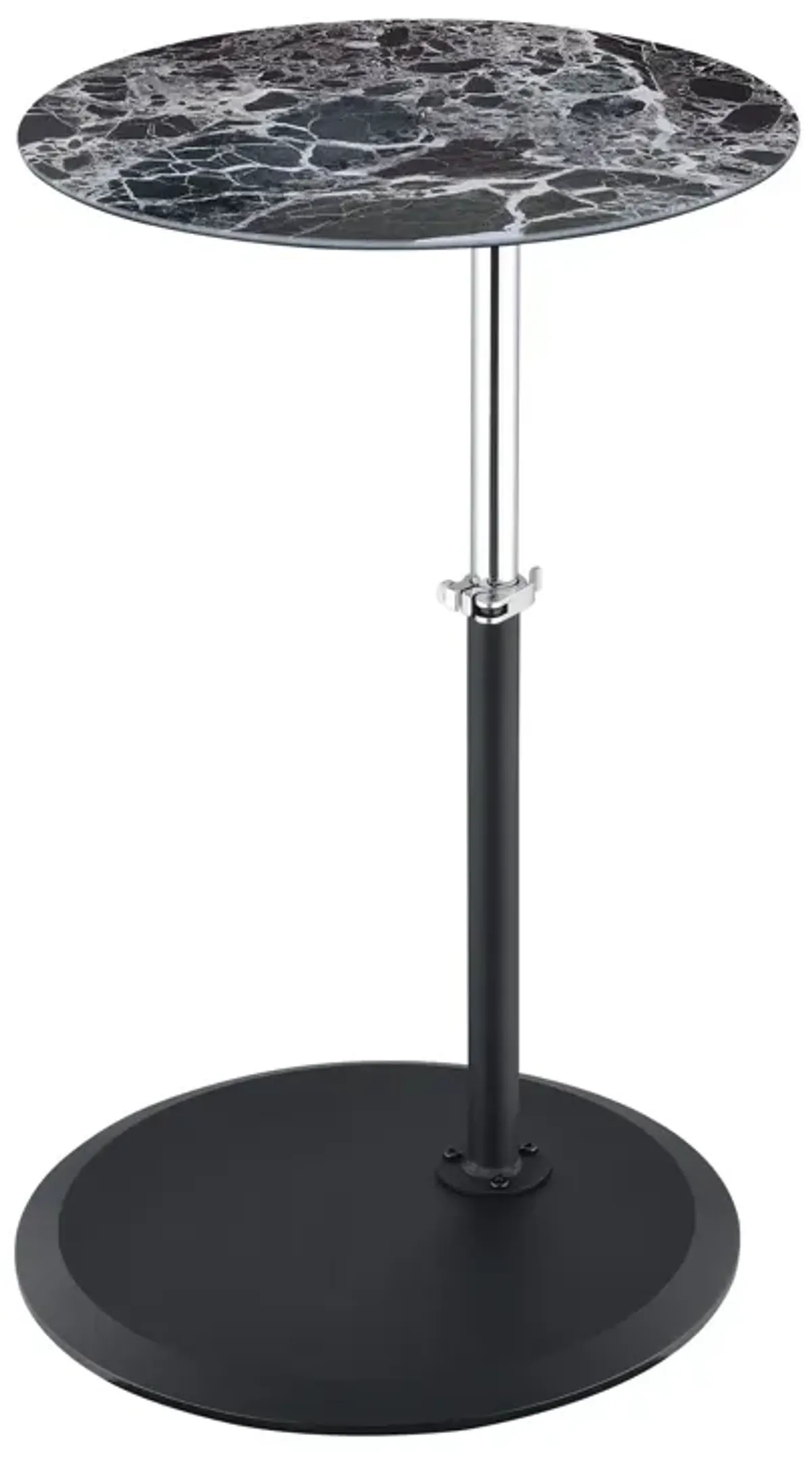 Orbit - 15.5" End Table With Height Adjustable Marble Textured Top