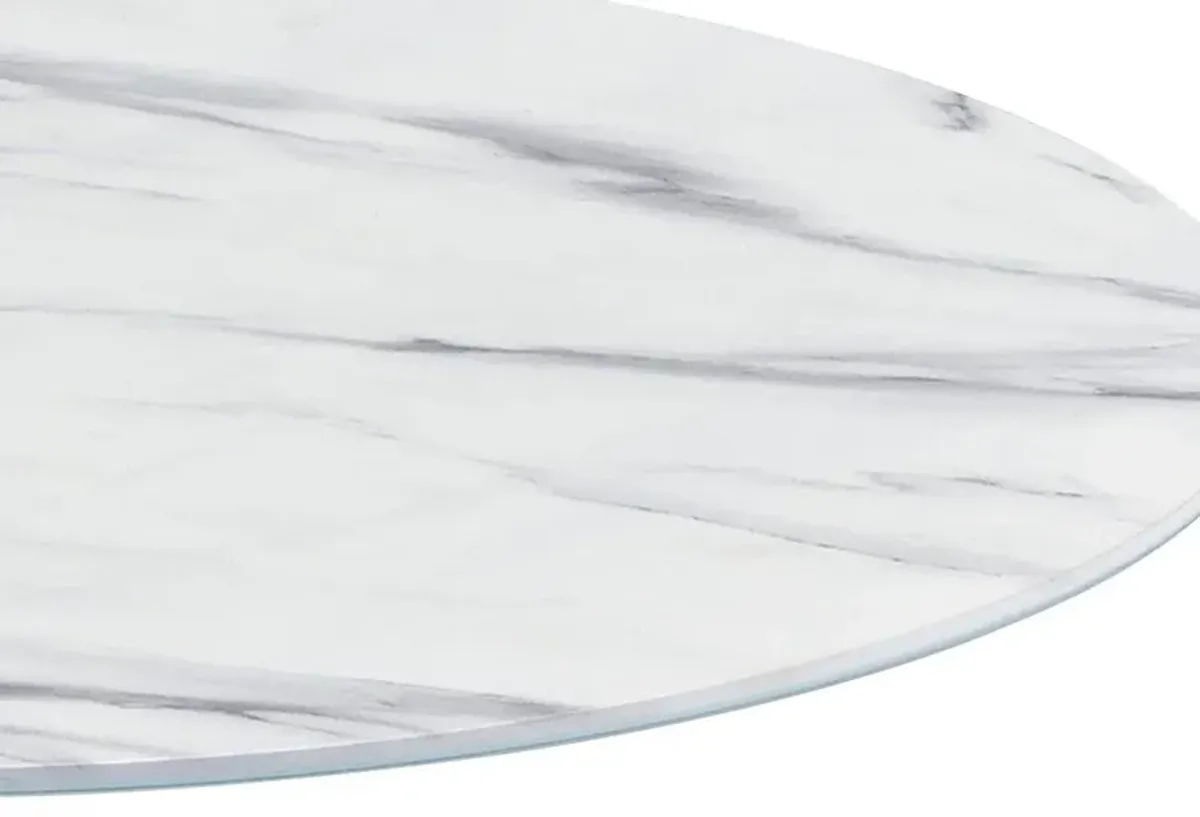 Circa - 17.5" End Table With Marble Textured Top