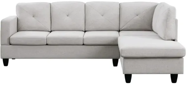 Santiago - Linen Sectional Sofa With Right Facing Chaise