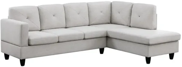 Santiago - Linen Sectional Sofa With Right Facing Chaise