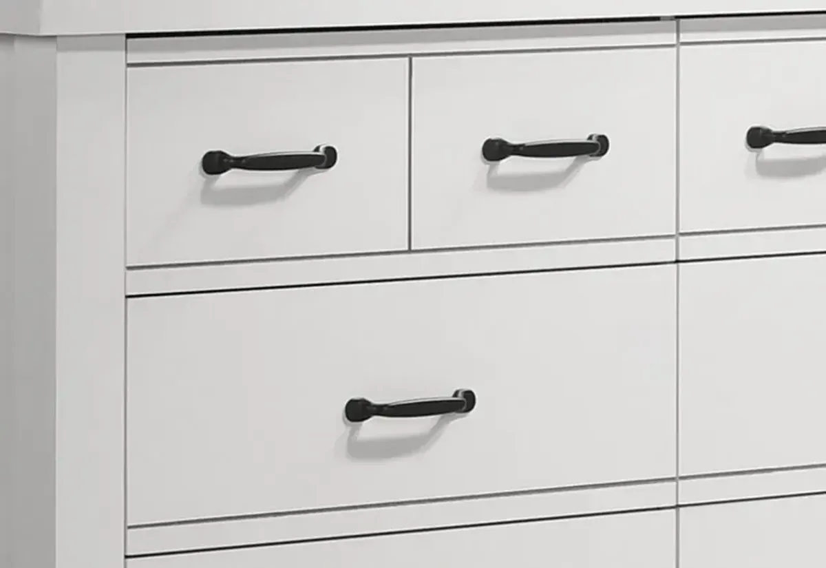 Cassini - 6 Drawer Dresser - White
