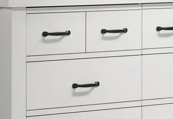 Cassini - 6 Drawer Dresser - White
