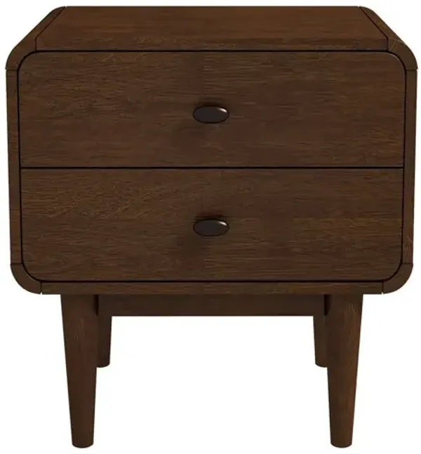 Alexa - Mid-Century Modern Style Night Stand - Brown