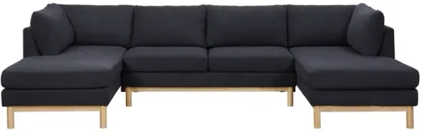 Hallie - Wide Sherpa Double Chaise U-Shape Sectional Sofa