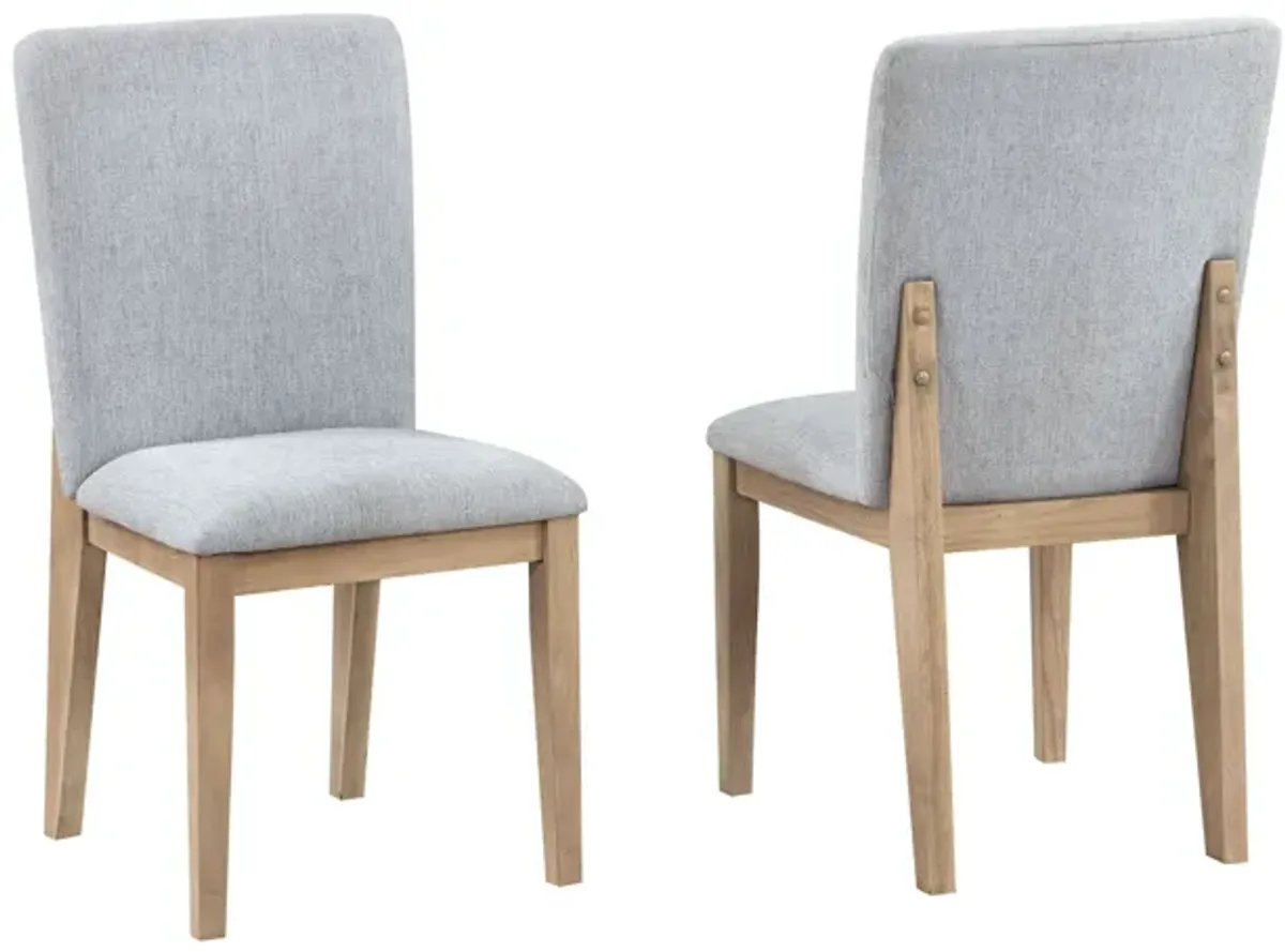 Caspian - 5 Piece Round Dining Table Set With Chairs - Oak