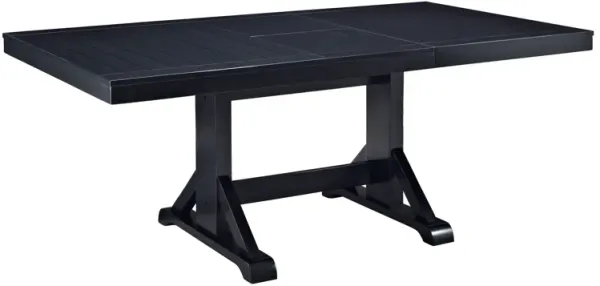 Classic Extendable Trestle Dining Table - Antique Black