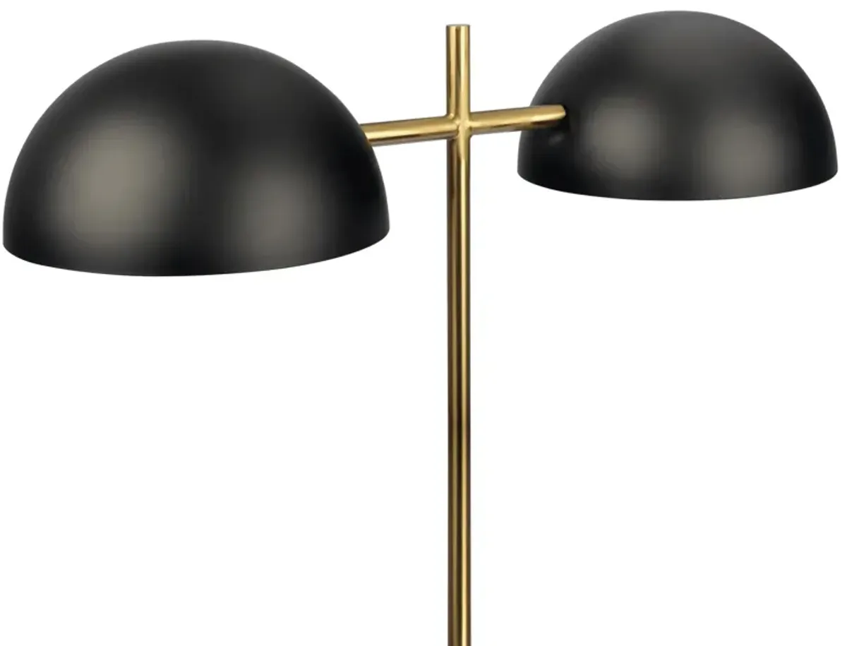 Nova - Hydro Table Lamp With On / Off Switch Double Lamp - Black / Gold / Marble