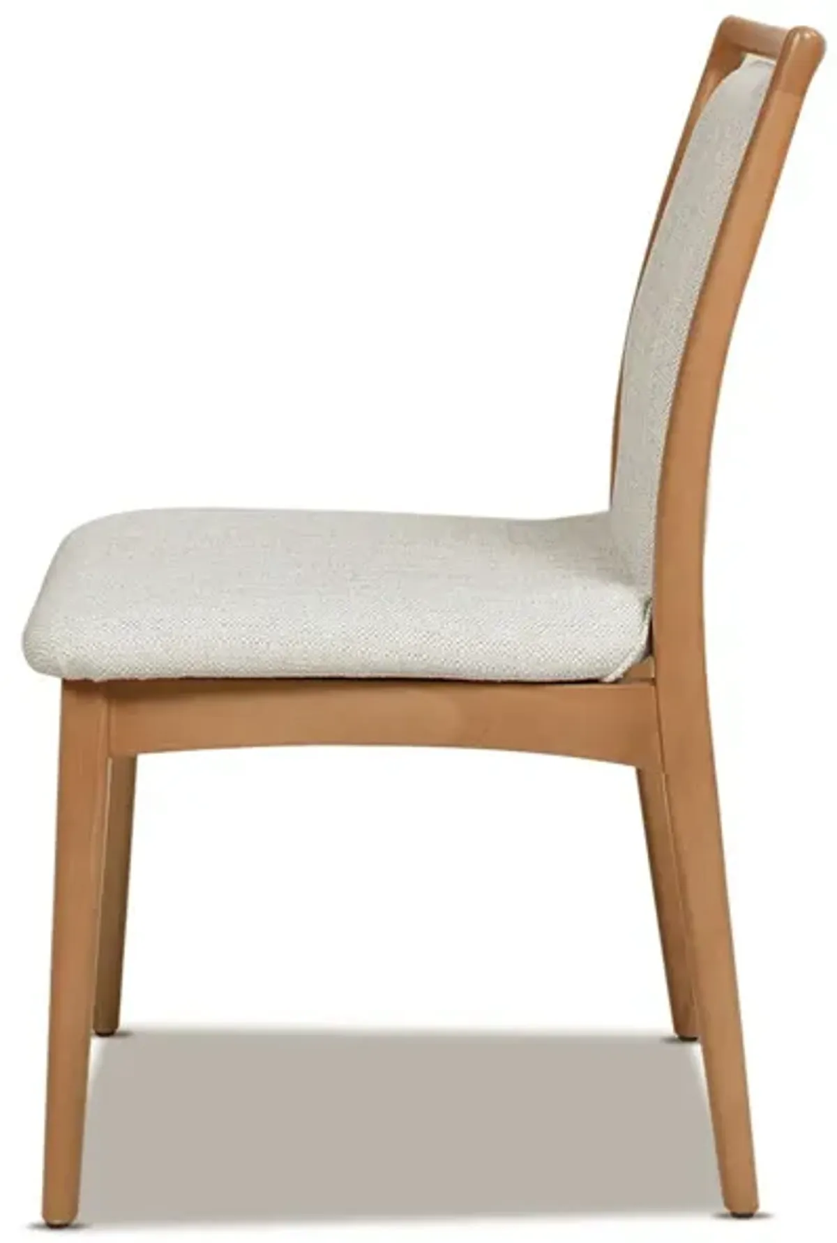 Scandi - Upholstered Dining Chair, Stain Resistant High (Set of 2) - Natural Light Brown / White Pepper