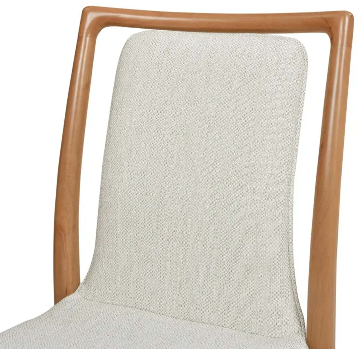 Scandi - Upholstered Dining Chair, Stain Resistant High (Set of 2) - Natural Light Brown / White Pepper