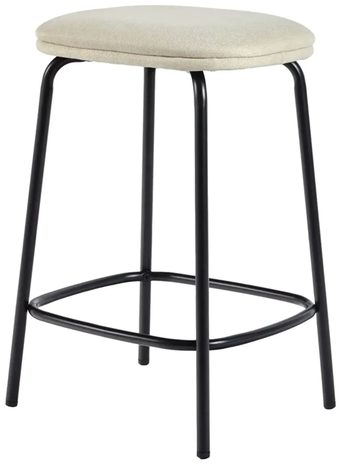 Modern Simple Counter Stool With Upholstered Seat (Set of 2)