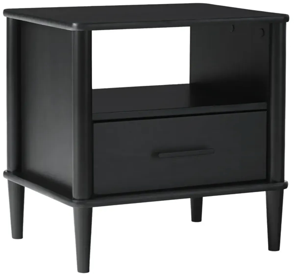 Transitional Solid Wood Spindle Nightstand