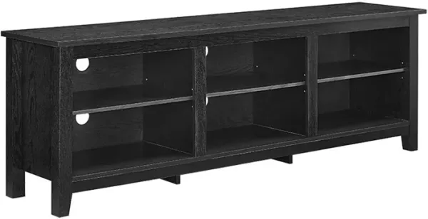 Modern Transitional 3 Shelf Open Storage 70" TV Stand For 80" TVs