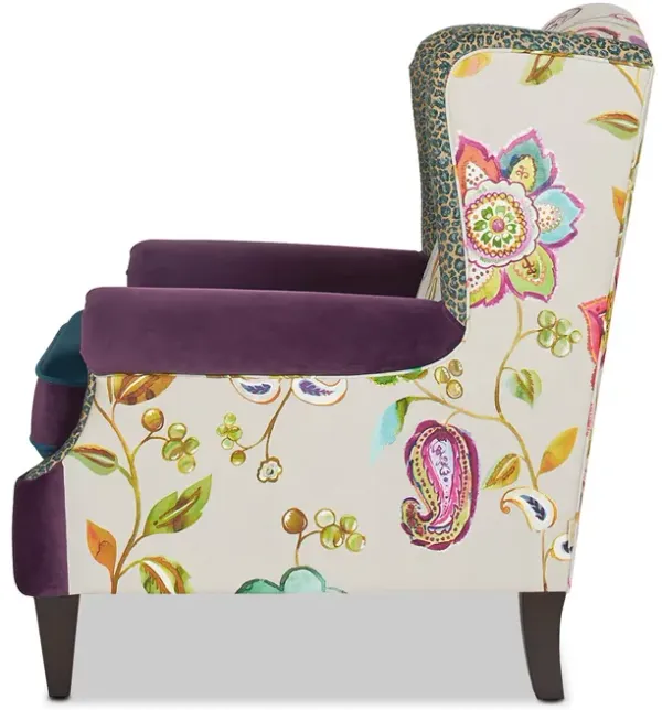 Anya - Boho Chic Wingback Accent Arm Chair