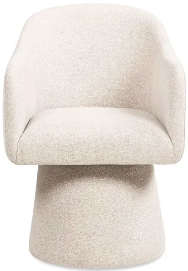 Marcy - Swivel Upholstered Dining Arm Chair - Simple Gray