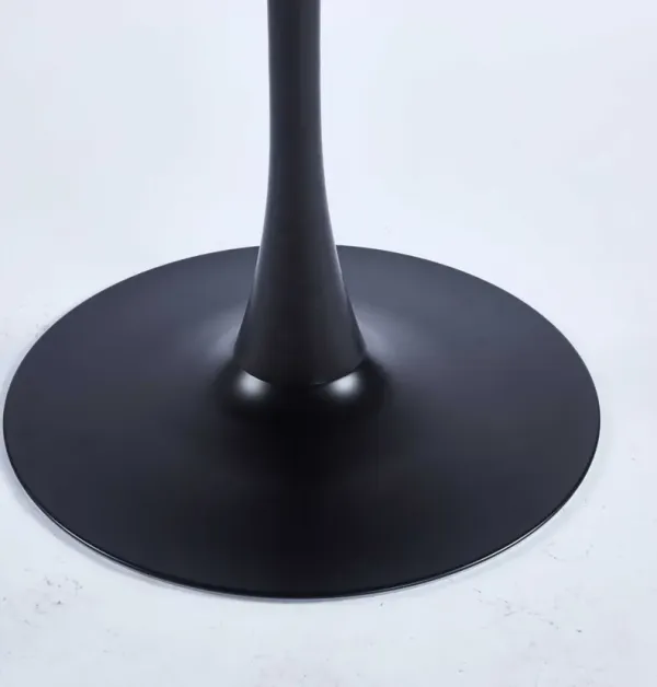 Table Mid-Century Dining Table For 4-6 People With Round MDF Table Top, Pedestal Dining Table, End Table Leisure Coffee Table