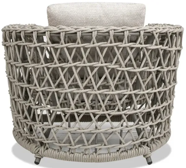 Everly - Frame Barrel Deep Seating Patio Arm Chair Axroma Olefin - Oat Beige